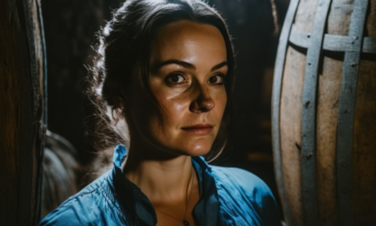 Female Winemaker facing the camera